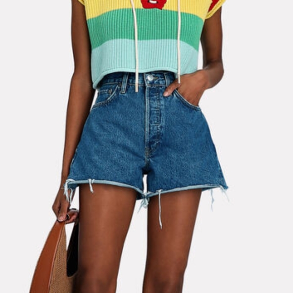 Re/Done Originals 90's Low Slung Short en Bleu Mere Sz 31 NWT - Picture 14 of 16